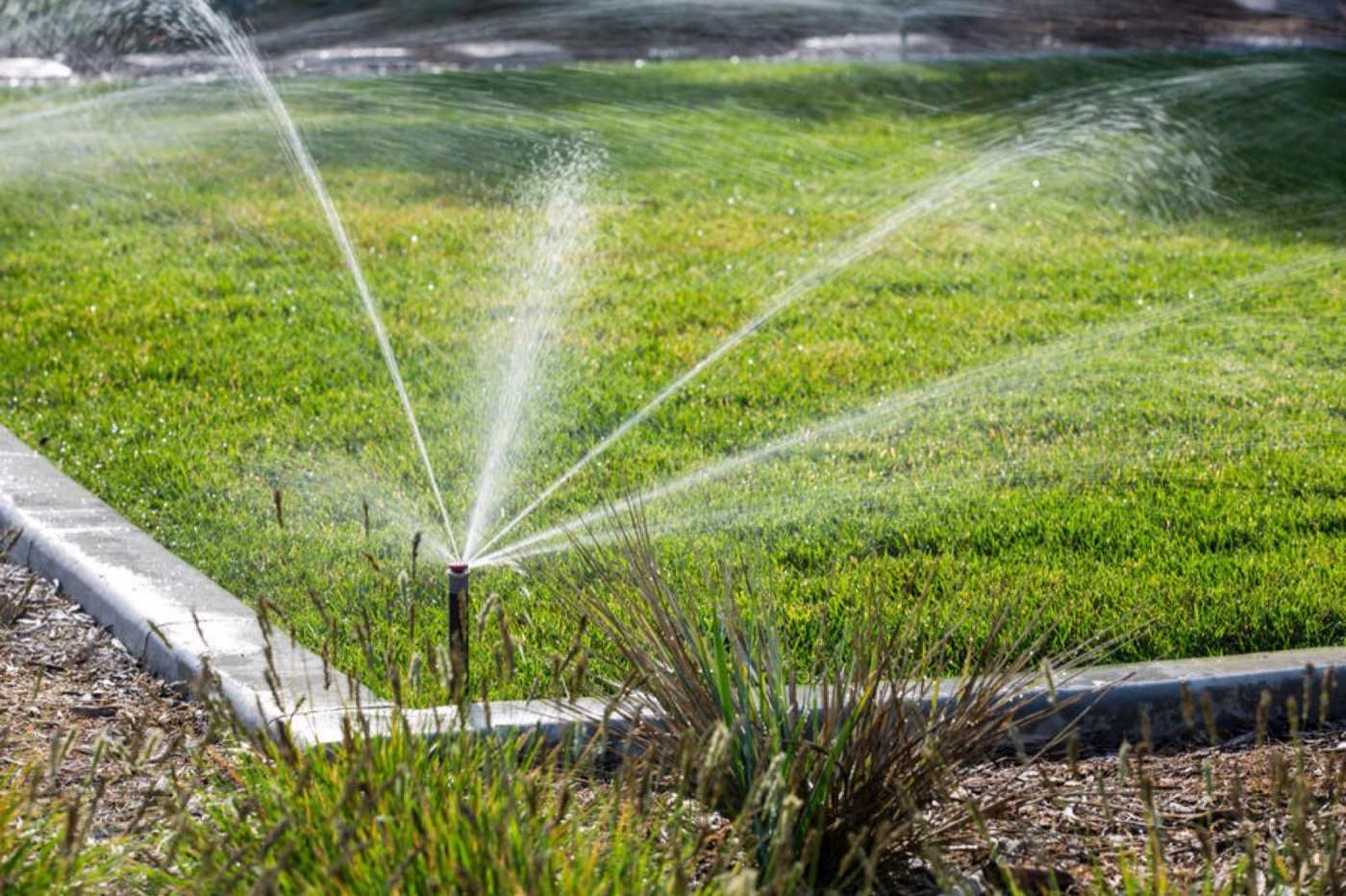 M&M technician diagnosing a residential irrigation system in Lubbock