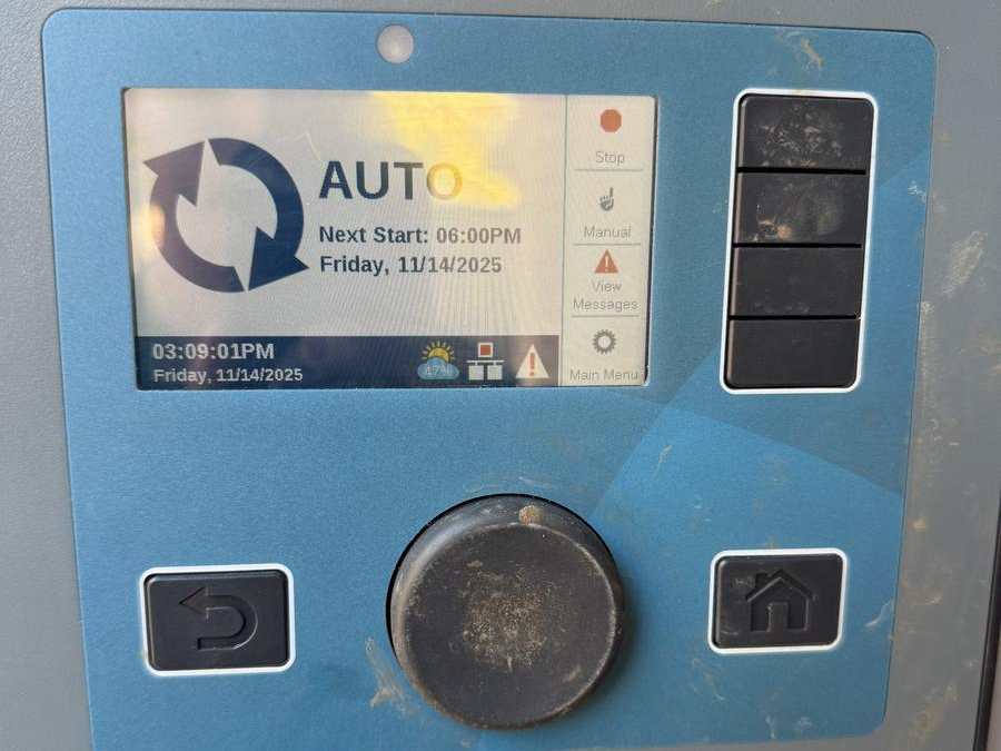 Hunter irrigation controller showing its schedule screen
