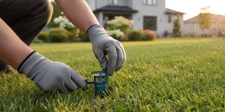 Adjusting a Hunter sprinkler head