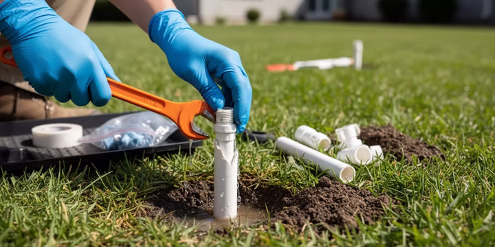 broken sprinkler riser