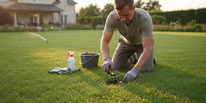 how to clean sprinkler heads