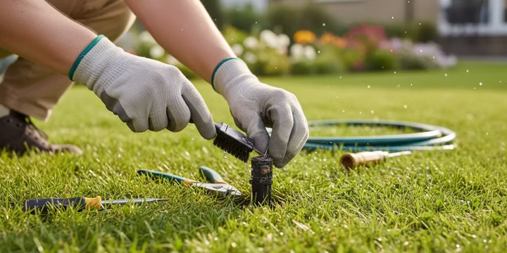 fix clogged sprinkler head
