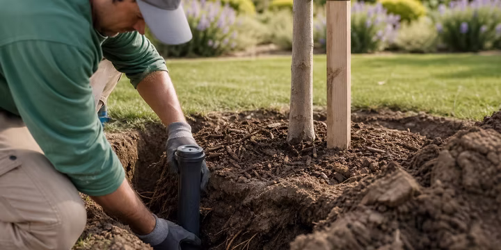 installing deep root irrigation for trees