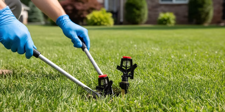 replace sprinkler head without digging